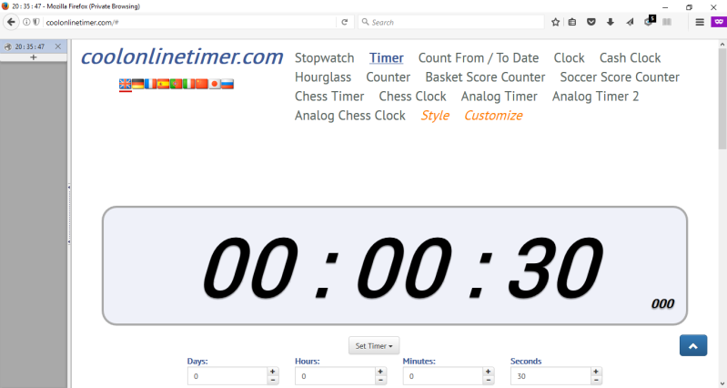 Online Clock Timer